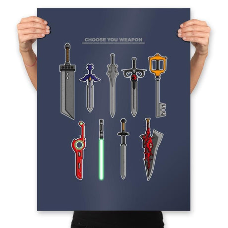 Choose Your Weapons - Prints Posters RIPT Apparel 18x24 / Navy