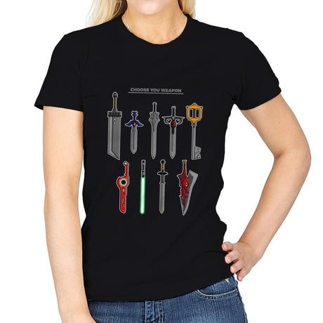 Choose Your Weapons - Womens T-Shirts RIPT Apparel Small / Black