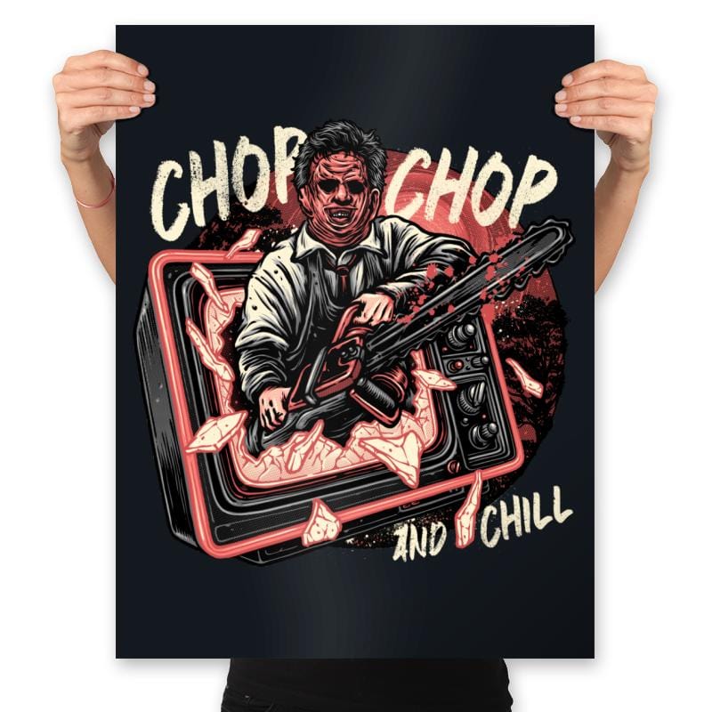 Chop Chop and Chill - Prints Posters RIPT Apparel 18x24 / Black