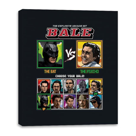 Christian Bale Fighter - Canvas Wraps Canvas Wraps RIPT Apparel 16x20 / Black