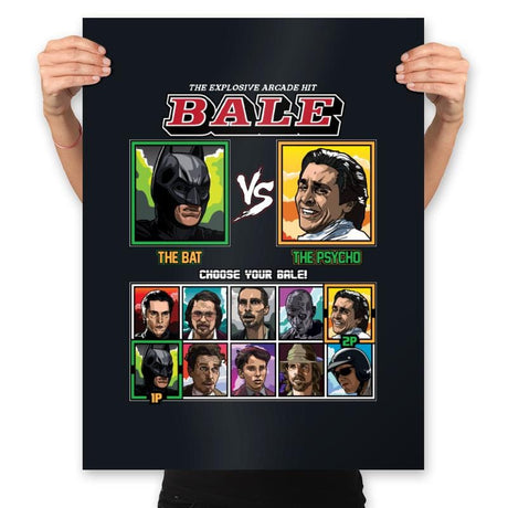 Christian Bale Fighter - Prints Posters RIPT Apparel 18x24 / Black