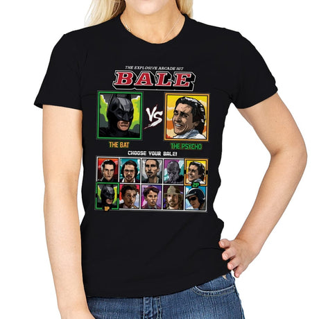 Christian Bale Fighter - Womens T-Shirts RIPT Apparel Small / Black