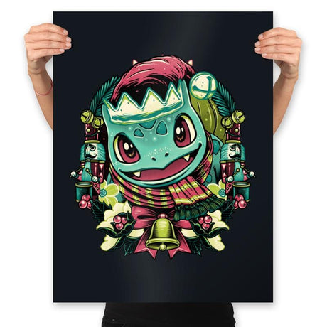 Christmas Amphibian - Prints Posters RIPT Apparel 18x24 / Black