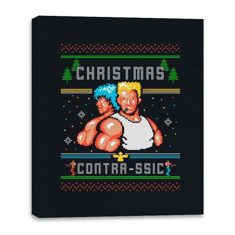 Christmas Contrassic - Canvas Wraps Canvas Wraps RIPT Apparel 16x20 / Black