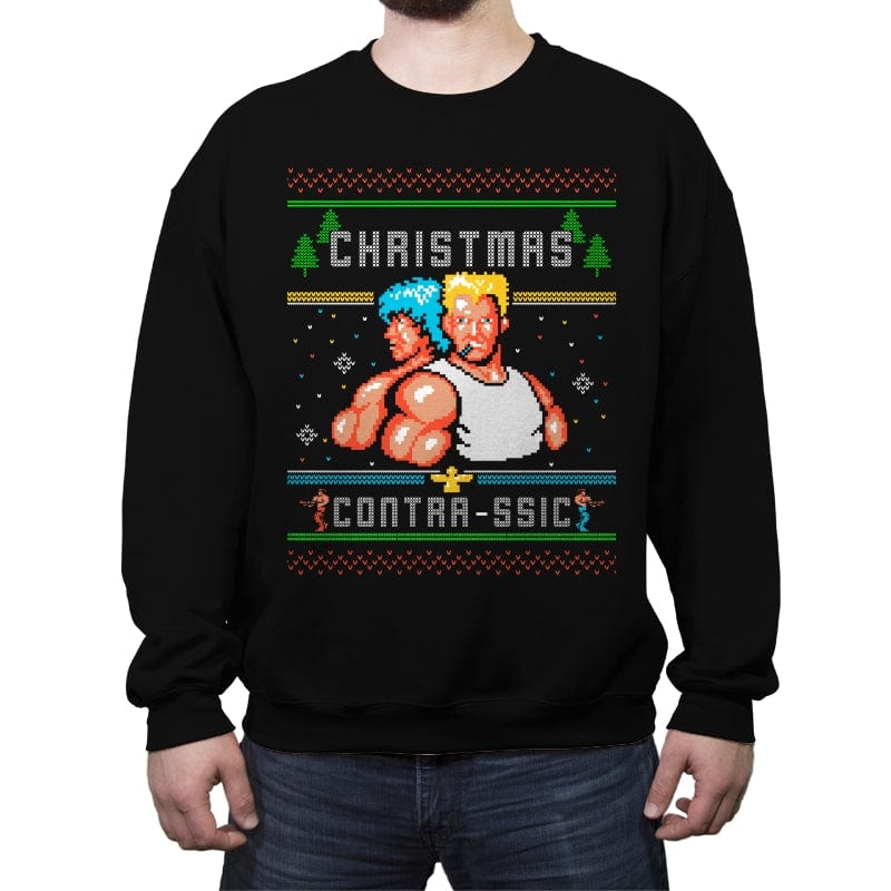 Christmas Contrassic - Crew Neck Sweatshirt Crew Neck Sweatshirt RIPT Apparel Small / Black
