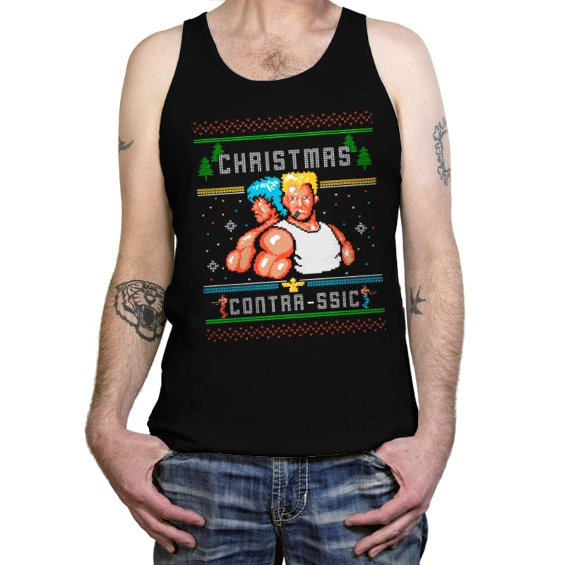 Christmas Contrassic - Tanktop Tanktop RIPT Apparel X-Small / Black