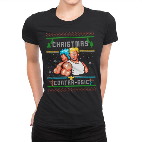 Christmas Contrassic - Womens Premium T-Shirts RIPT Apparel Small / Black