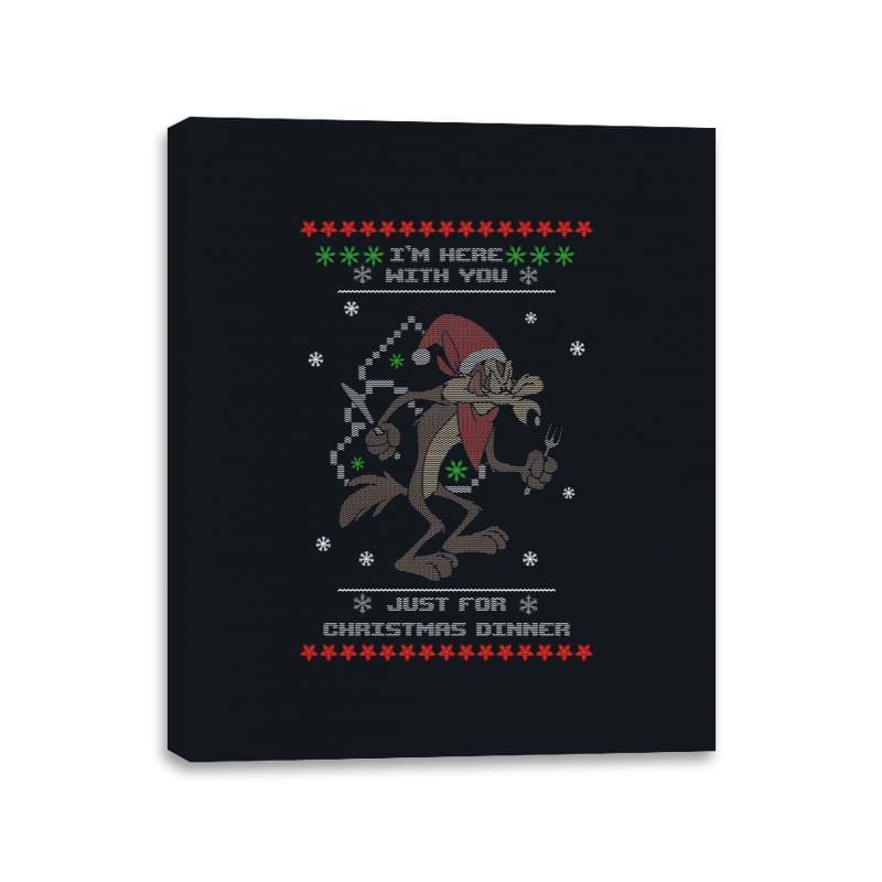 Christmas Dinner - Ugly Holiday - Canvas Wraps Canvas Wraps RIPT Apparel 11x14 / Black