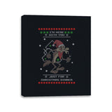 Christmas Dinner - Ugly Holiday - Canvas Wraps Canvas Wraps RIPT Apparel 11x14 / Black