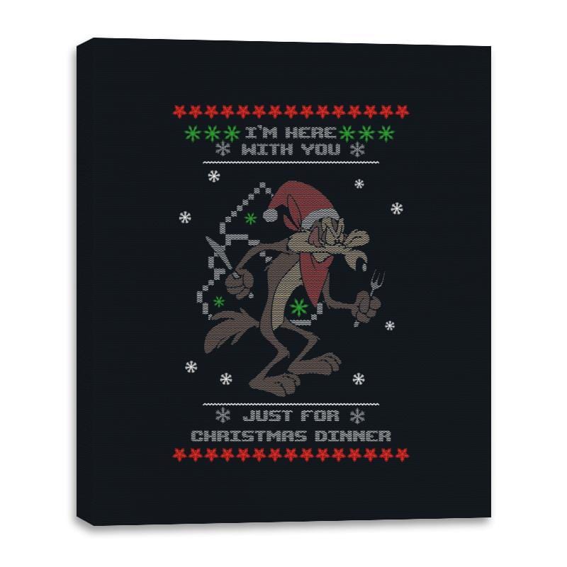 Christmas Dinner - Ugly Holiday - Canvas Wraps Canvas Wraps RIPT Apparel 16x20 / Black