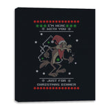 Christmas Dinner - Ugly Holiday - Canvas Wraps Canvas Wraps RIPT Apparel 16x20 / Black