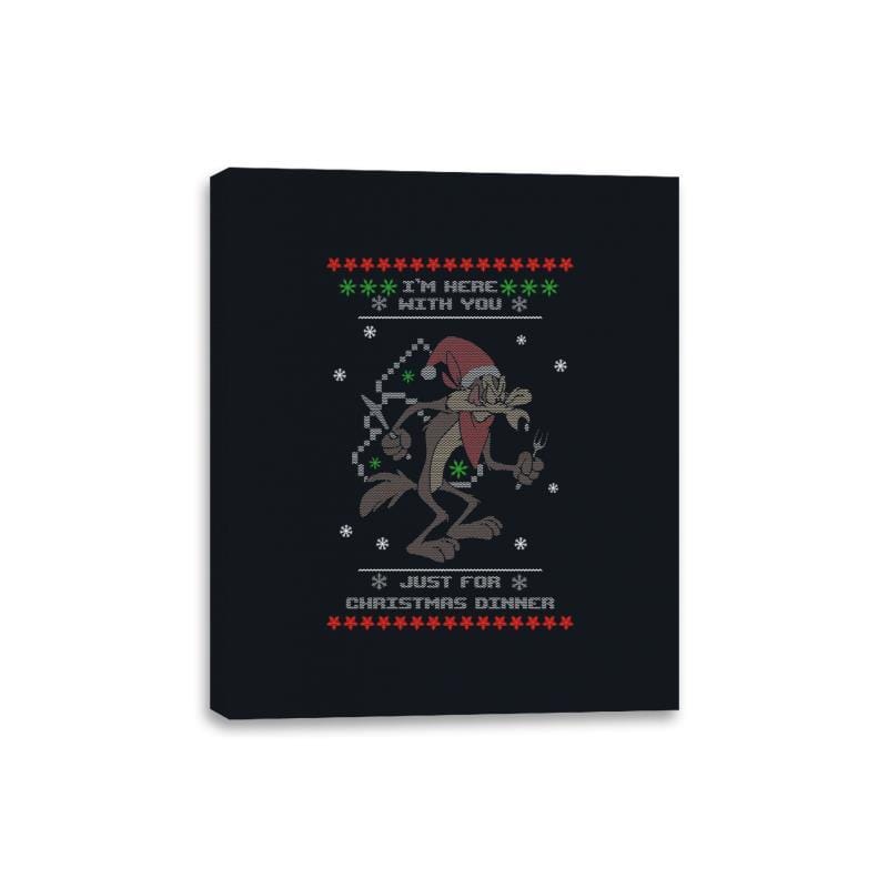 Christmas Dinner - Ugly Holiday - Canvas Wraps Canvas Wraps RIPT Apparel 8x10 / Black