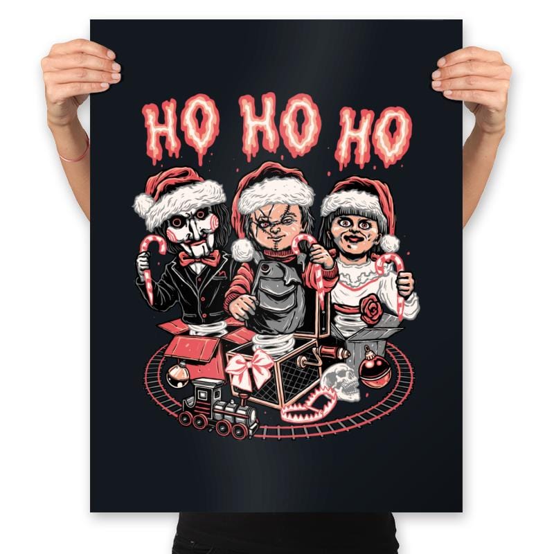 Christmas Dolls - Prints Posters RIPT Apparel 18x24 / Black