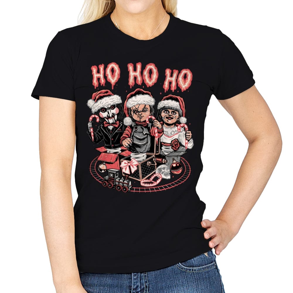 Christmas Dolls - Womens T-Shirts RIPT Apparel Small / Black