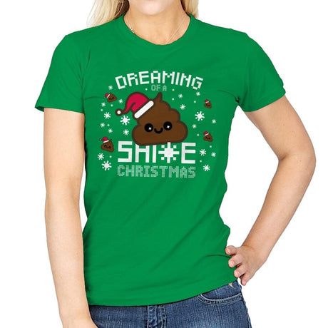 Christmas Dreaming - Womens T-Shirts RIPT Apparel Small / Irish Green
