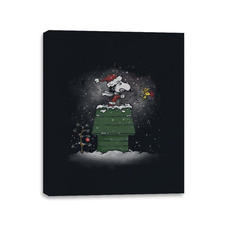 Christmas Eve Flying Ace - Canvas Wraps Canvas Wraps RIPT Apparel 11x14 / Black