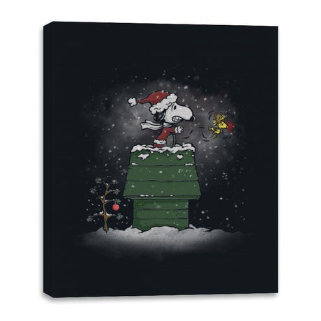 Christmas Eve Flying Ace - Canvas Wraps Canvas Wraps RIPT Apparel 16x20 / Black