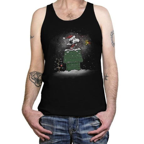 Christmas Eve Flying Ace - Tanktop Tanktop RIPT Apparel X-Small / Black