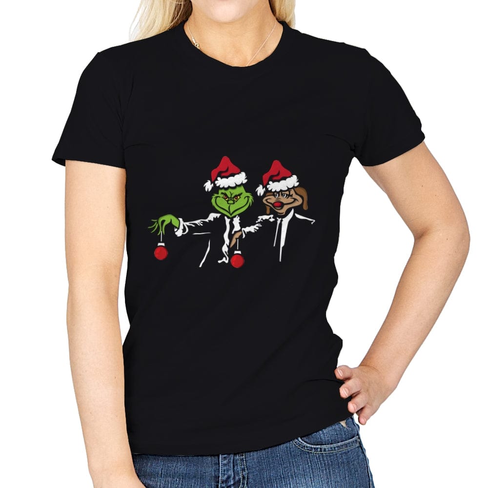 Christmas Fiction - Womens T-Shirts RIPT Apparel Small / Black