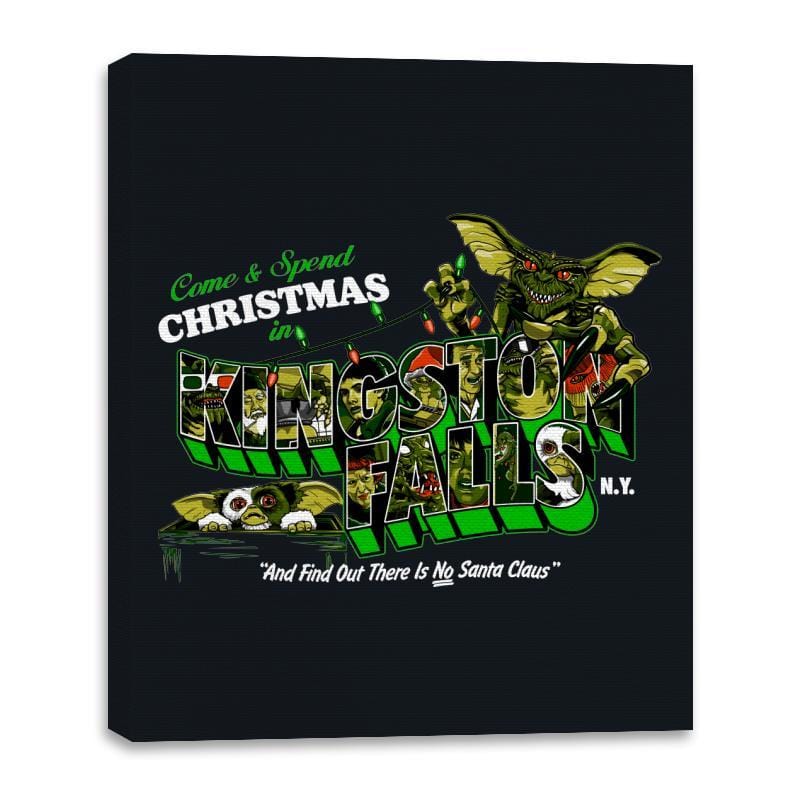 Christmas In Kingston Falls - Canvas Wraps Canvas Wraps RIPT Apparel 16x20 / Black