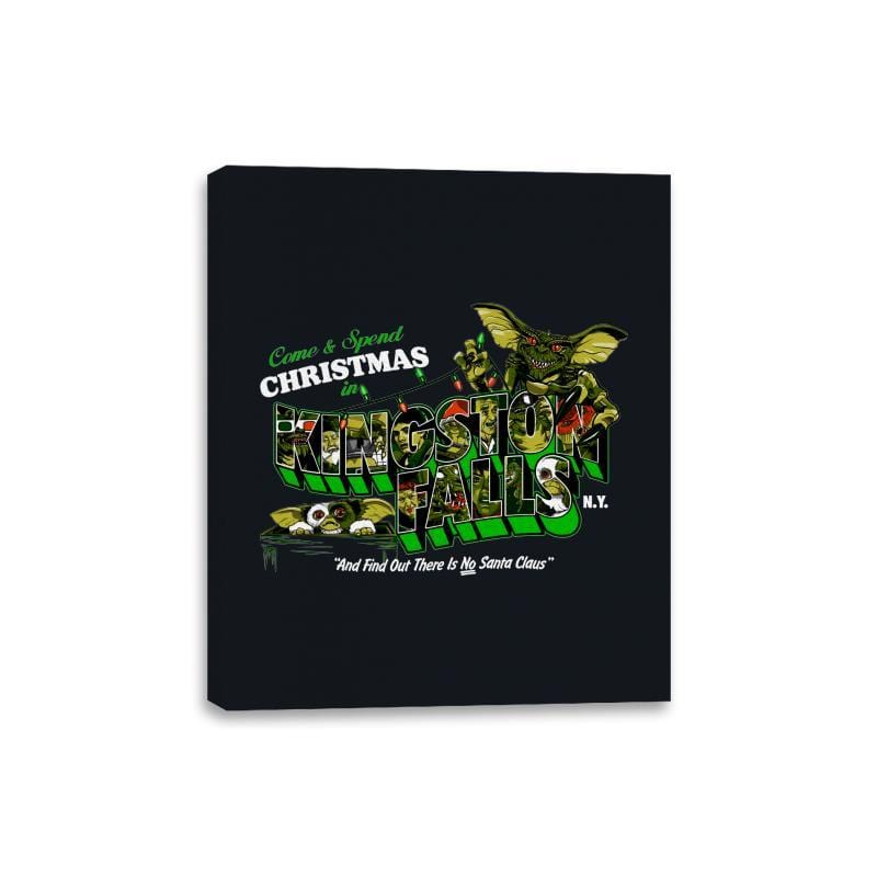 Christmas In Kingston Falls - Canvas Wraps Canvas Wraps RIPT Apparel 8x10 / Black