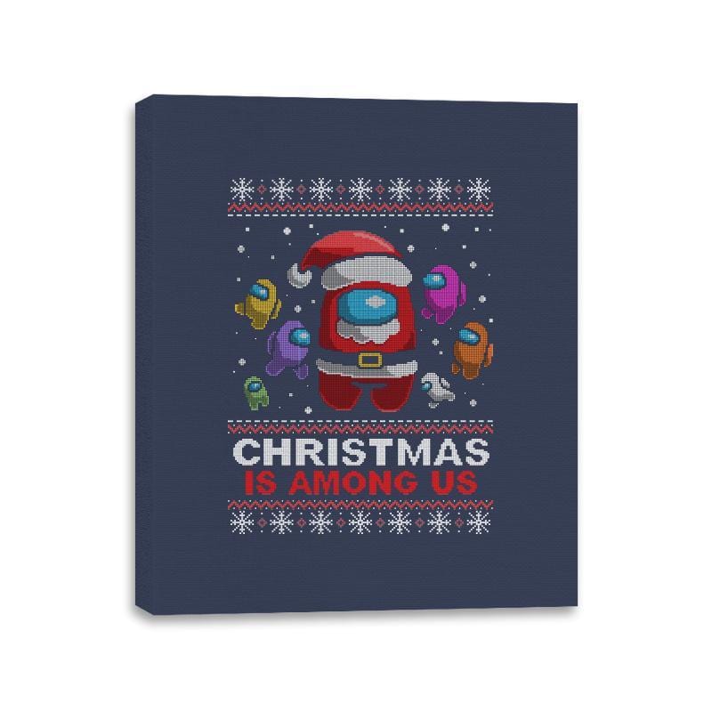 Christmas Is Among Us - Canvas Wraps Canvas Wraps RIPT Apparel 11x14 / Navy