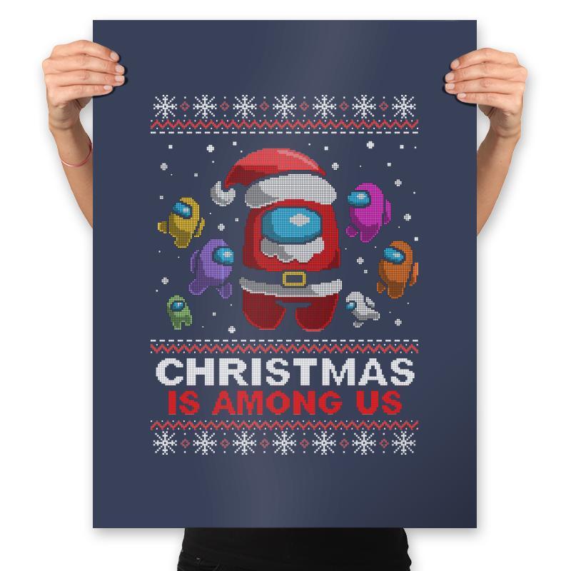 Christmas Is Among Us - Prints Posters RIPT Apparel 18x24 / Navy