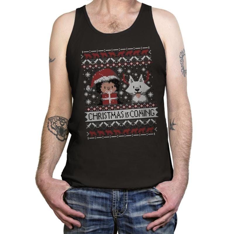 Christmas is Coming - Ugly Holiday - Tanktop Tanktop RIPT Apparel