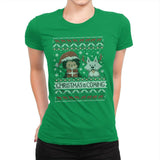 Christmas is Coming - Ugly Holiday - Womens Premium T-Shirts RIPT Apparel Small / Kelly Green