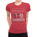 Christmas is Coming - Ugly Holiday - Womens Premium T-Shirts RIPT Apparel Small / Red
