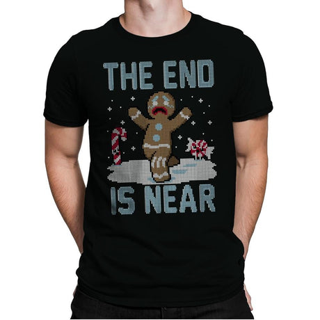 Christmas is Near! - Ugly Holiday - Mens Premium T-Shirts RIPT Apparel Small / Black