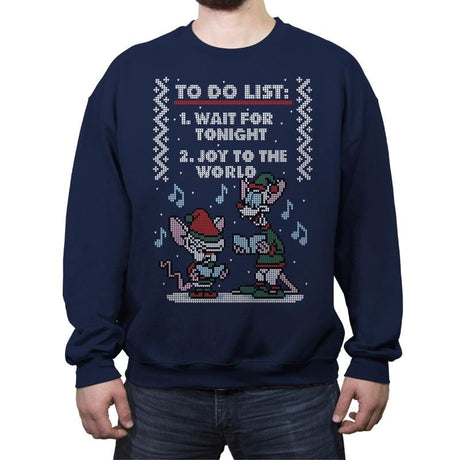 Christmas List! - Ugly Holiday - Crew Neck Sweatshirt Crew Neck Sweatshirt RIPT Apparel