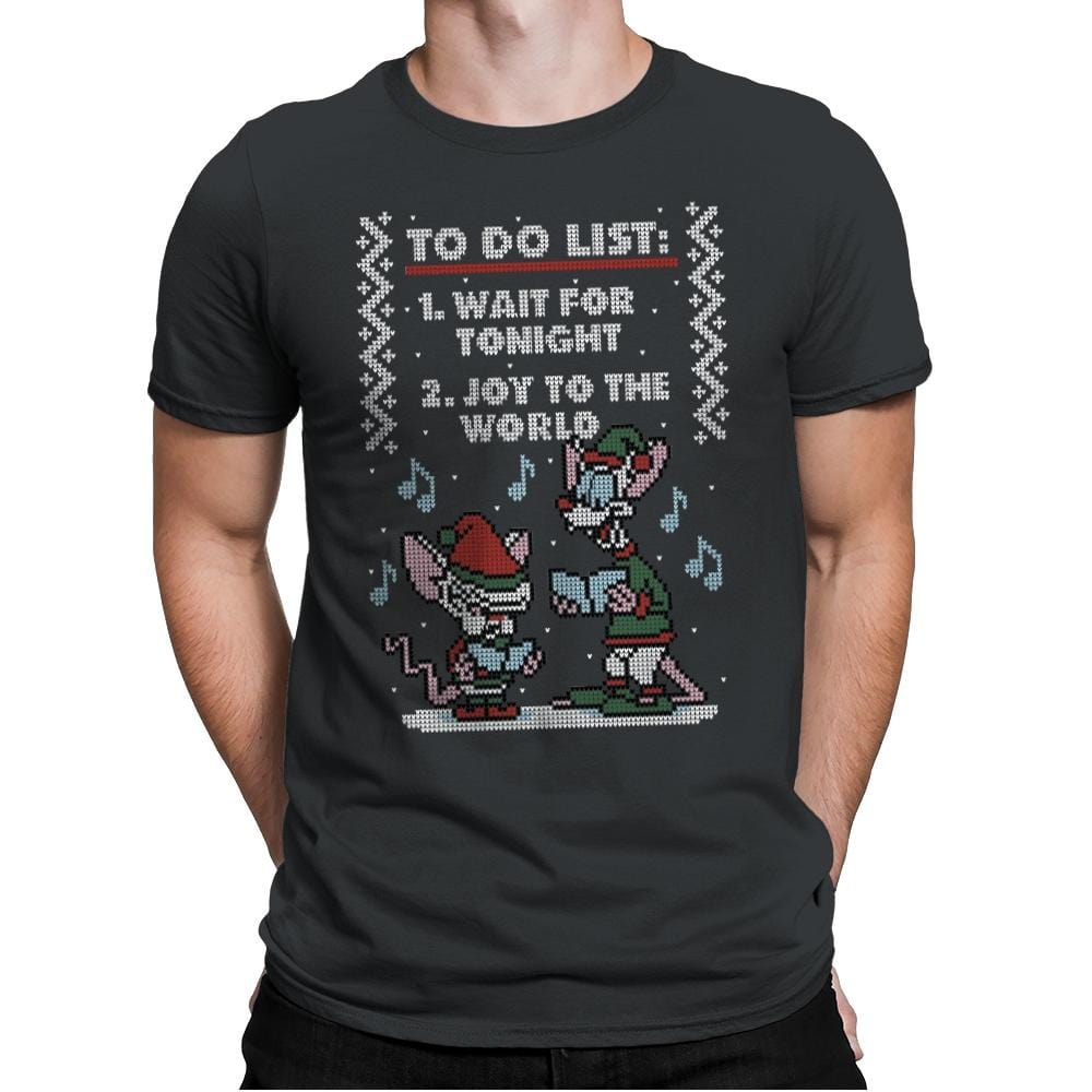 Christmas List! - Ugly Holiday - Mens Premium T-Shirts RIPT Apparel Small / Heavy Metal