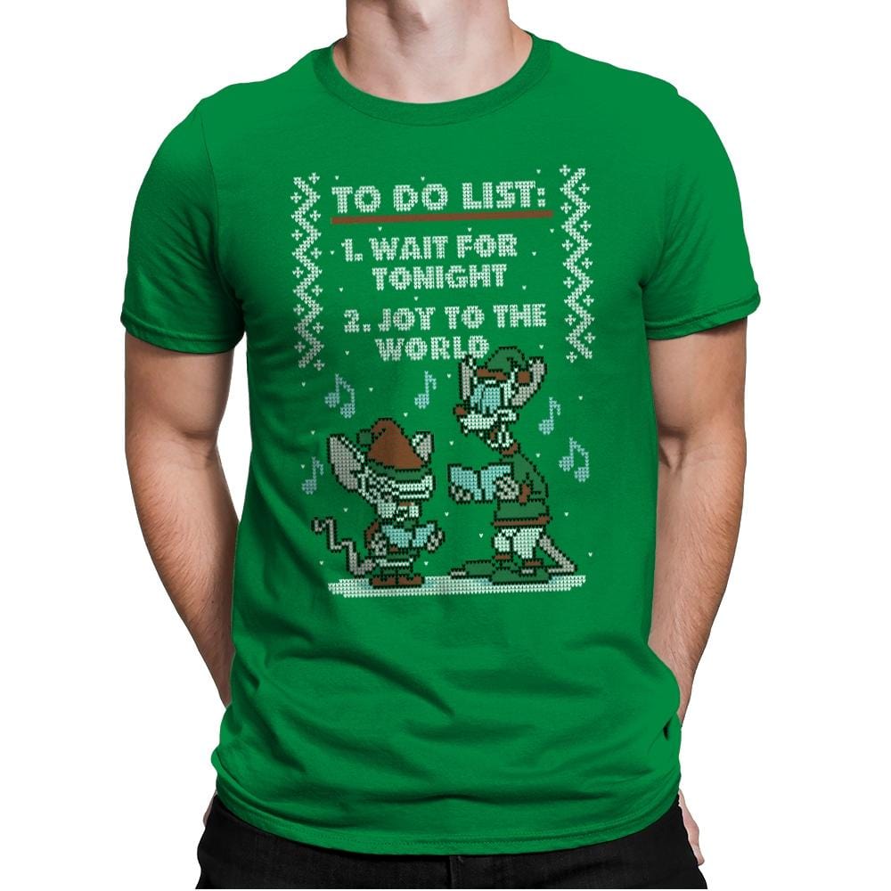 Christmas List! - Ugly Holiday - Mens Premium T-Shirts RIPT Apparel Small / Kelly Green