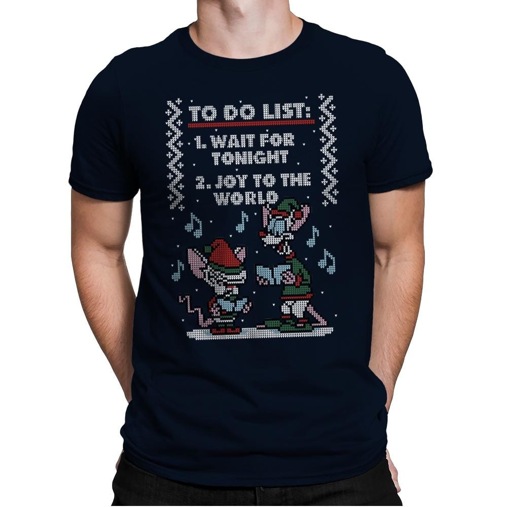 Christmas List! - Ugly Holiday - Mens Premium T-Shirts RIPT Apparel Small / Midnight Navy