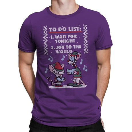 Christmas List! - Ugly Holiday - Mens Premium T-Shirts RIPT Apparel Small / Purple Rush