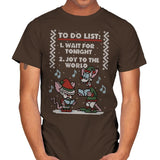 Christmas List! - Ugly Holiday - Mens T-Shirts RIPT Apparel Small / Dark Chocolate