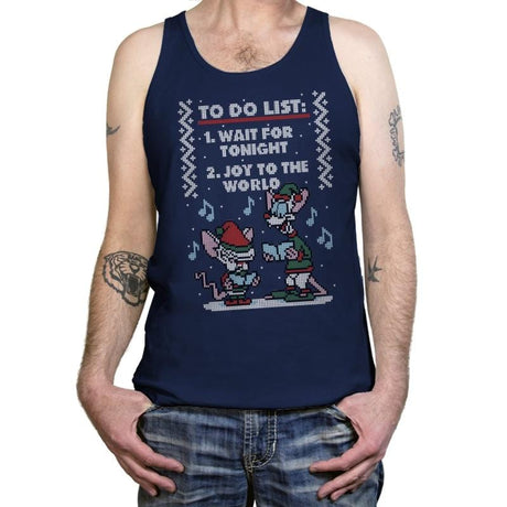 Christmas List! - Ugly Holiday - Tanktop Tanktop RIPT Apparel X-Small / Navy