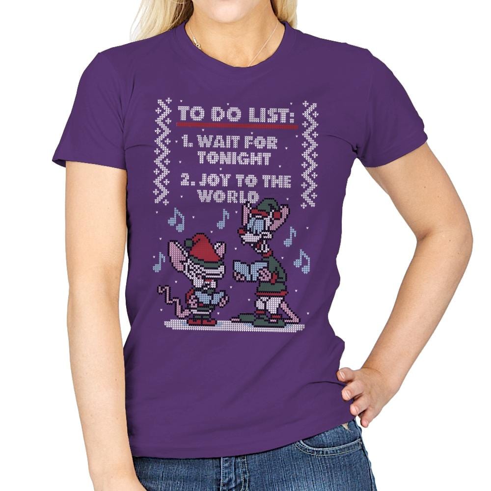 Christmas List! - Ugly Holiday - Womens T-Shirts RIPT Apparel Small / Purple