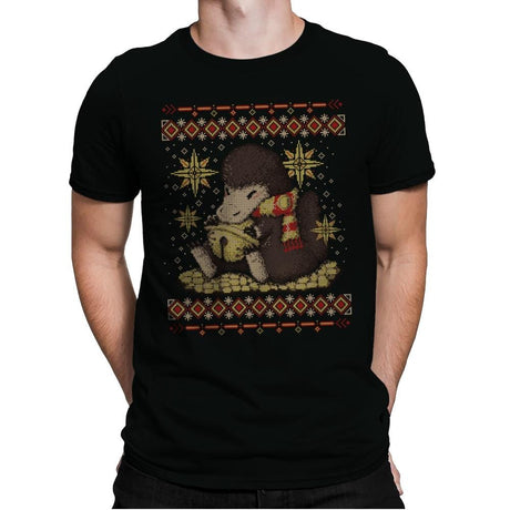 Christmas Niffler - Ugly Holiday - Mens Premium T-Shirts RIPT Apparel Small / Black