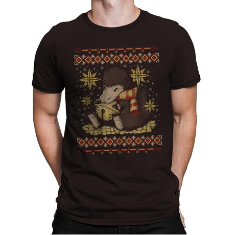 Christmas Niffler - Ugly Holiday - Mens Premium T-Shirts RIPT Apparel Small / Dark Chocolate