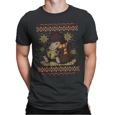 Christmas Niffler - Ugly Holiday - Mens Premium T-Shirts RIPT Apparel Small / Heavy Metal