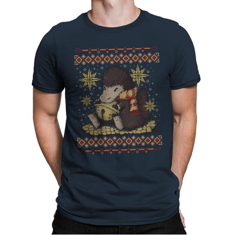 Christmas Niffler - Ugly Holiday - Mens Premium T-Shirts RIPT Apparel Small / Indigo