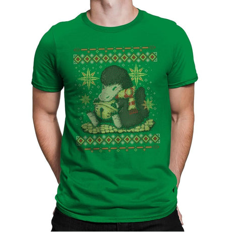 Christmas Niffler - Ugly Holiday - Mens Premium T-Shirts RIPT Apparel Small / Kelly Green