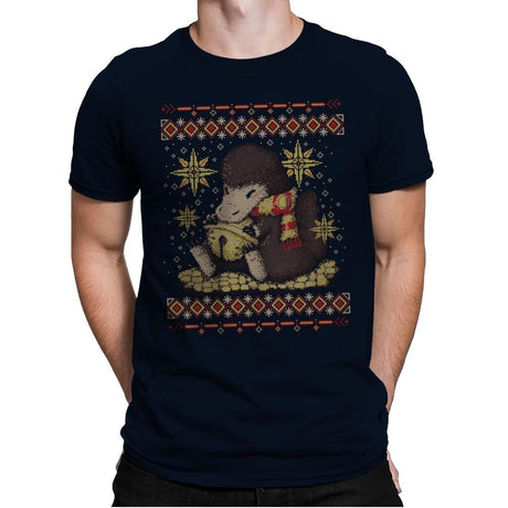 Christmas Niffler - Ugly Holiday - Mens Premium T-Shirts RIPT Apparel Small / Midnight Navy