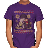 Christmas Niffler - Ugly Holiday - Mens T-Shirts RIPT Apparel Small / Purple