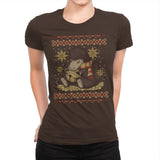 Christmas Niffler - Ugly Holiday - Womens Premium T-Shirts RIPT Apparel Small / Dark Chocolate