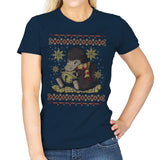 Christmas Niffler - Ugly Holiday - Womens T-Shirts RIPT Apparel Small / Navy