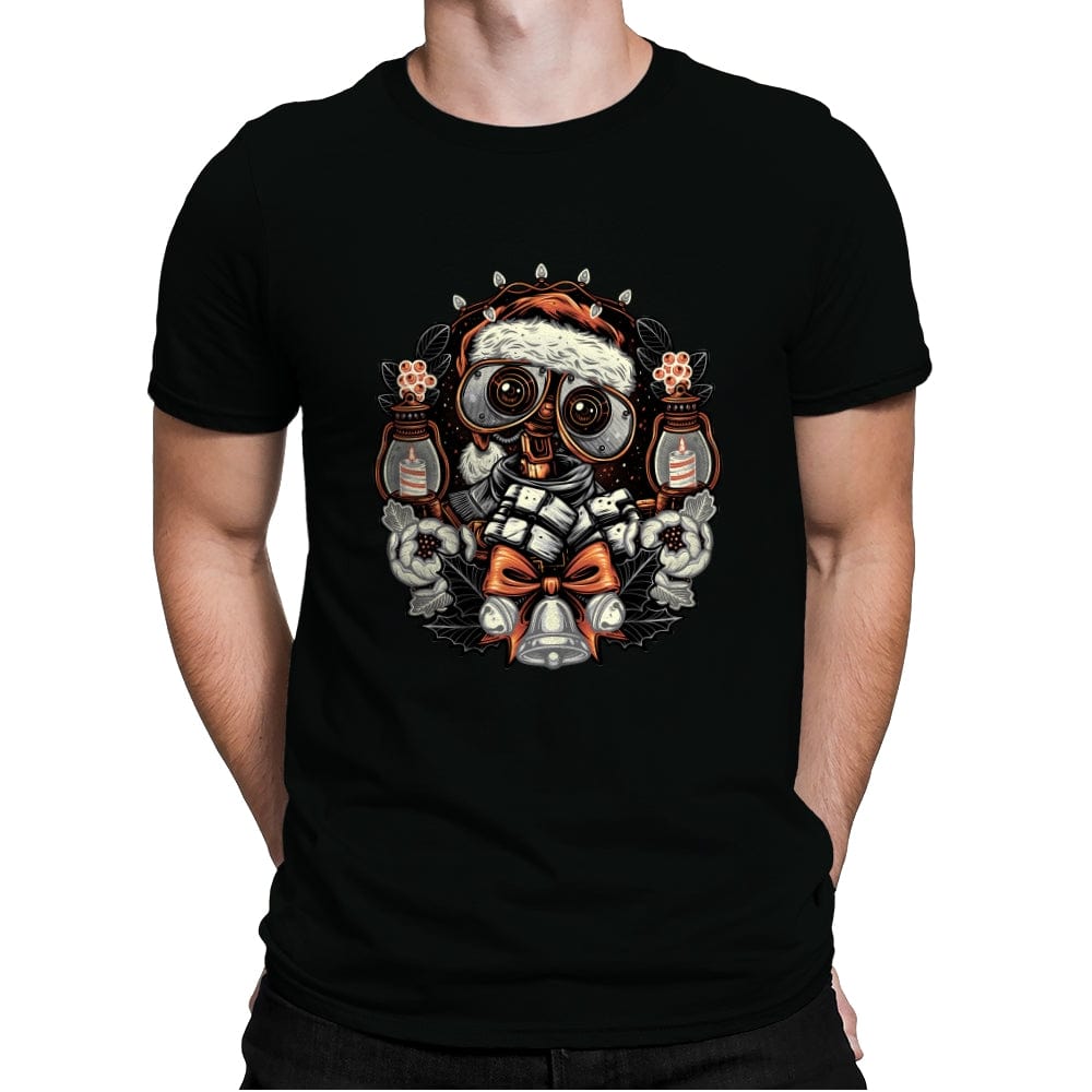 Christmas Robot - Mens Premium T-Shirts RIPT Apparel Small / Black