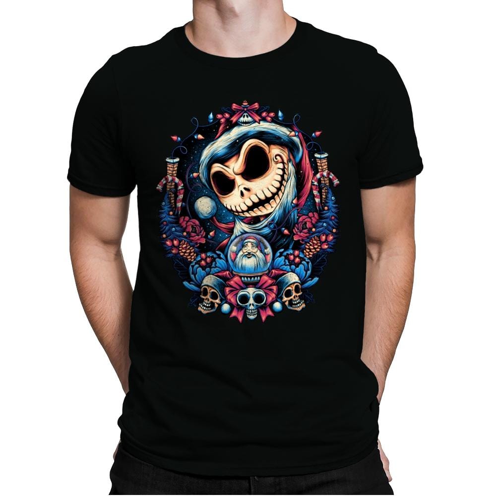 Christmas Skeleton King - Mens Premium T-Shirts RIPT Apparel Small / Black